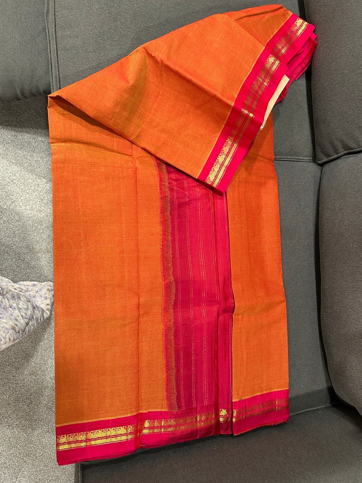 Gadwal Cotton Burnt Orange