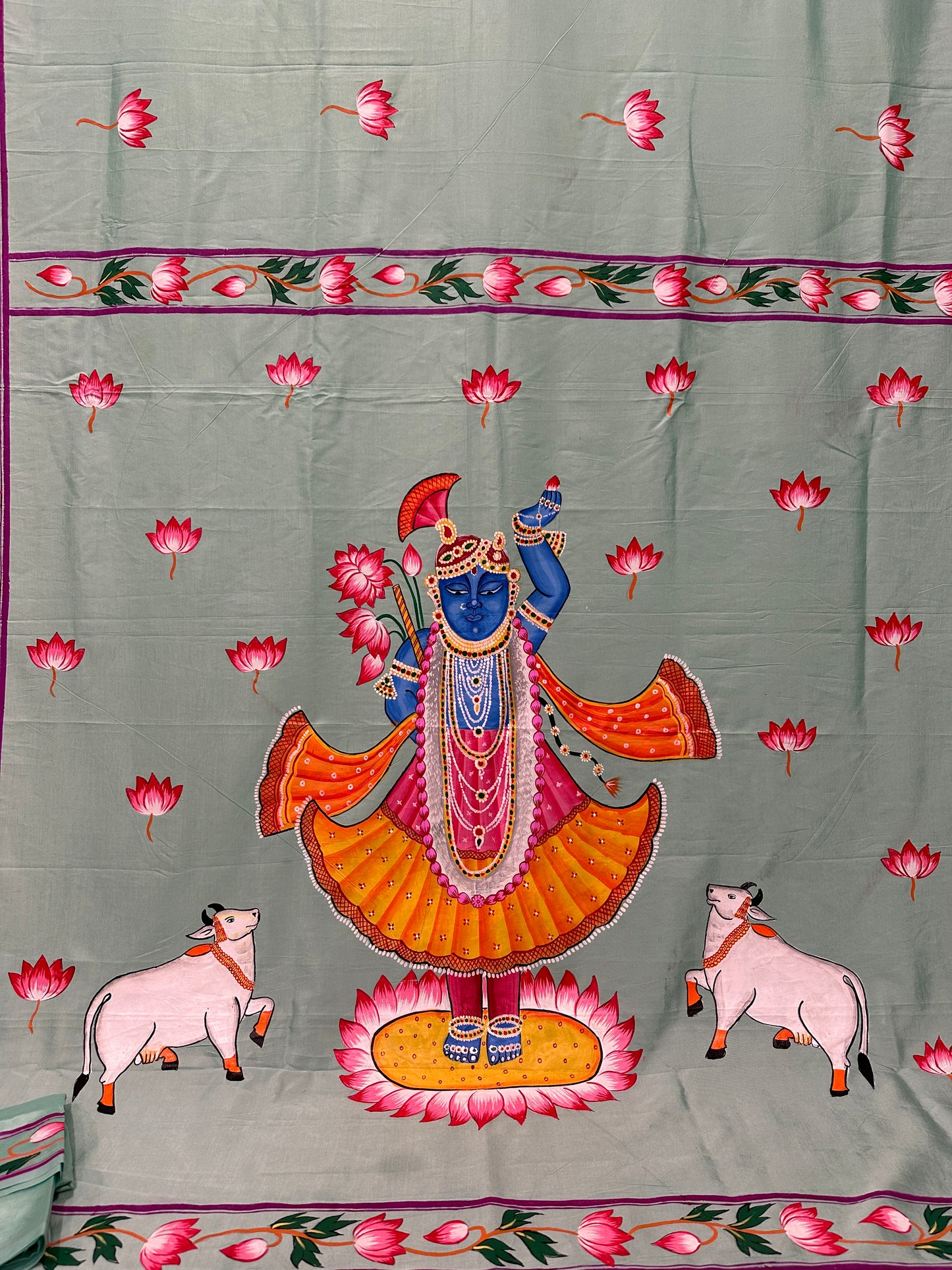 Pattachitra sarees - Sreenath Ji