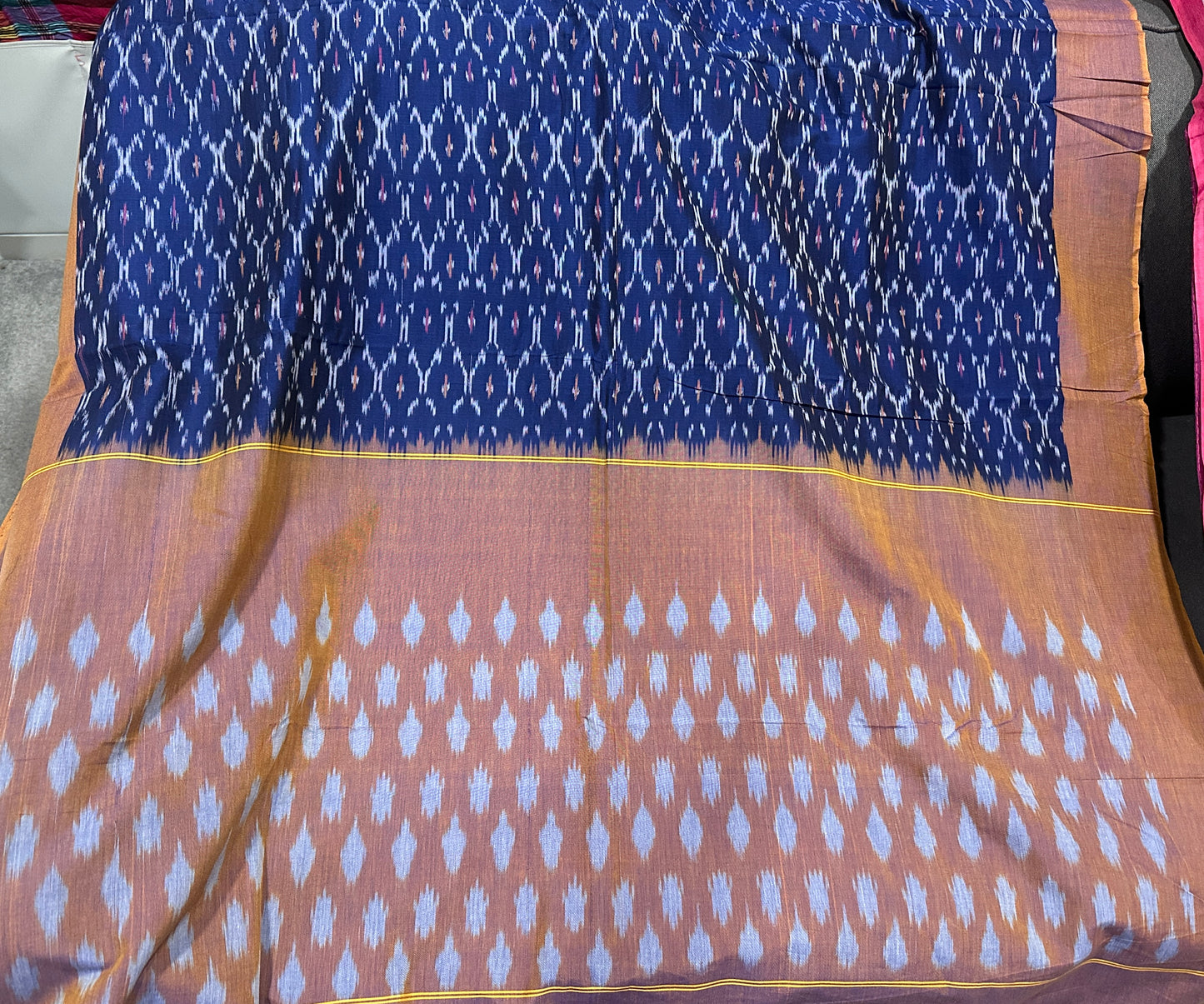 Pochampally Cotton Navy Blue