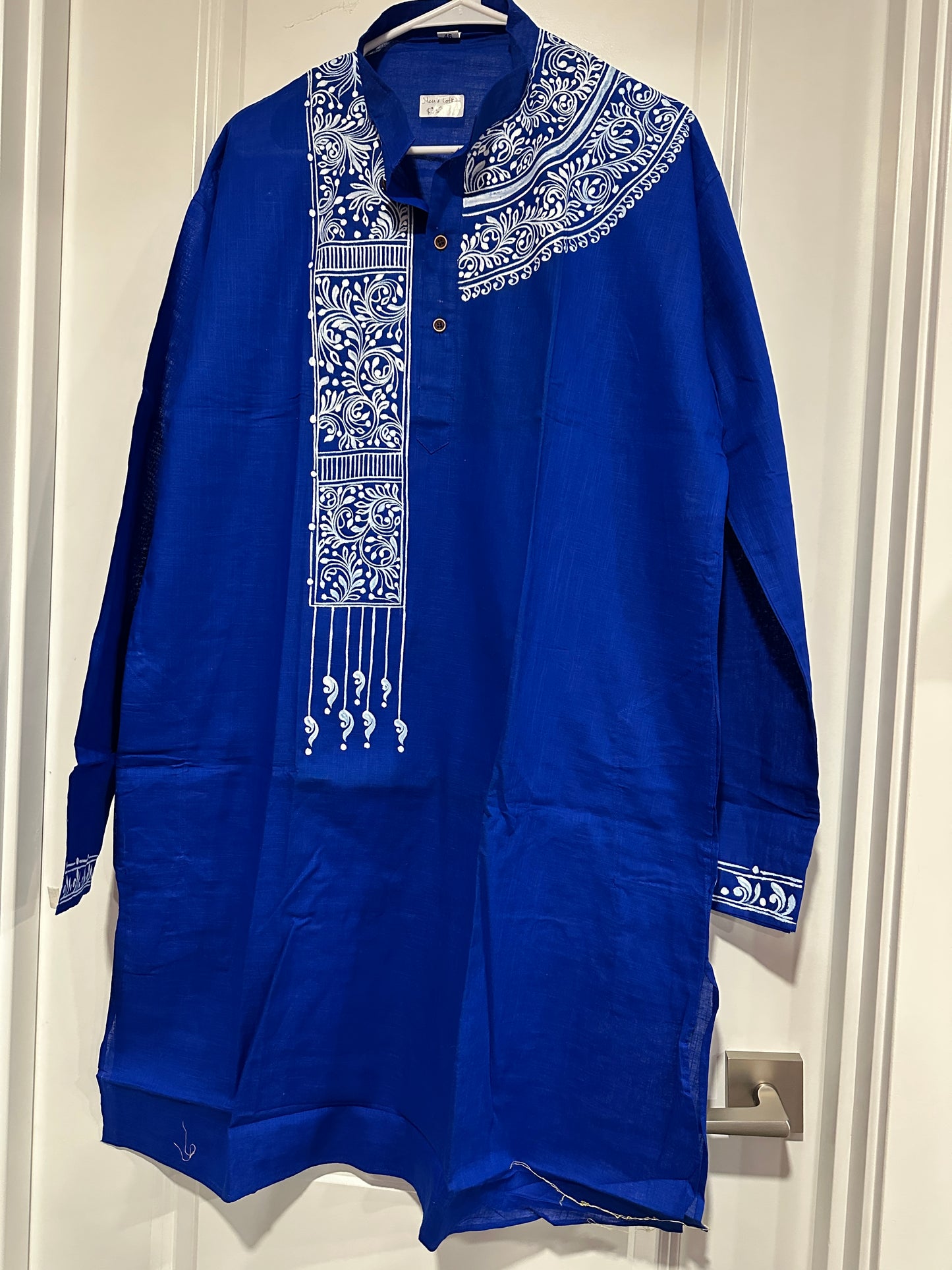 Men's Kurta - Cotton with Bengal Art Work