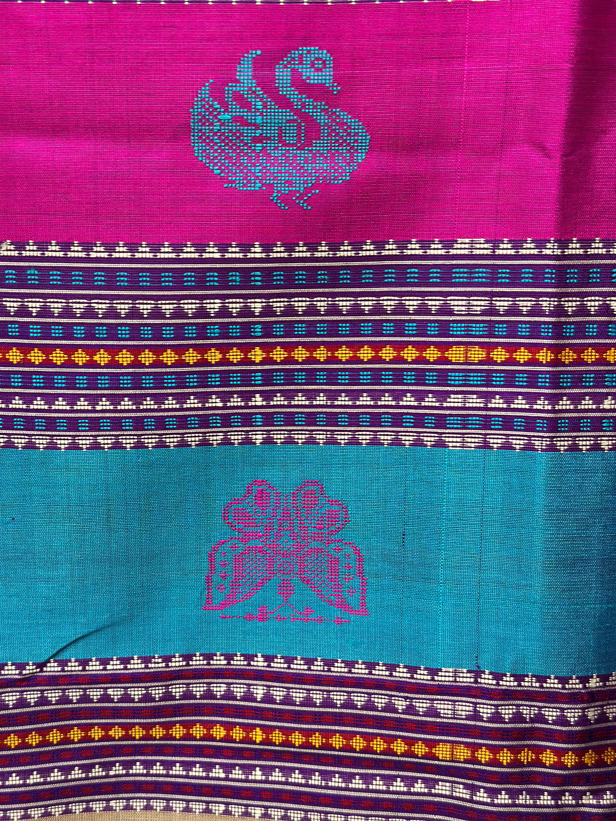 Berhampuri DoublePalla  Ivory White