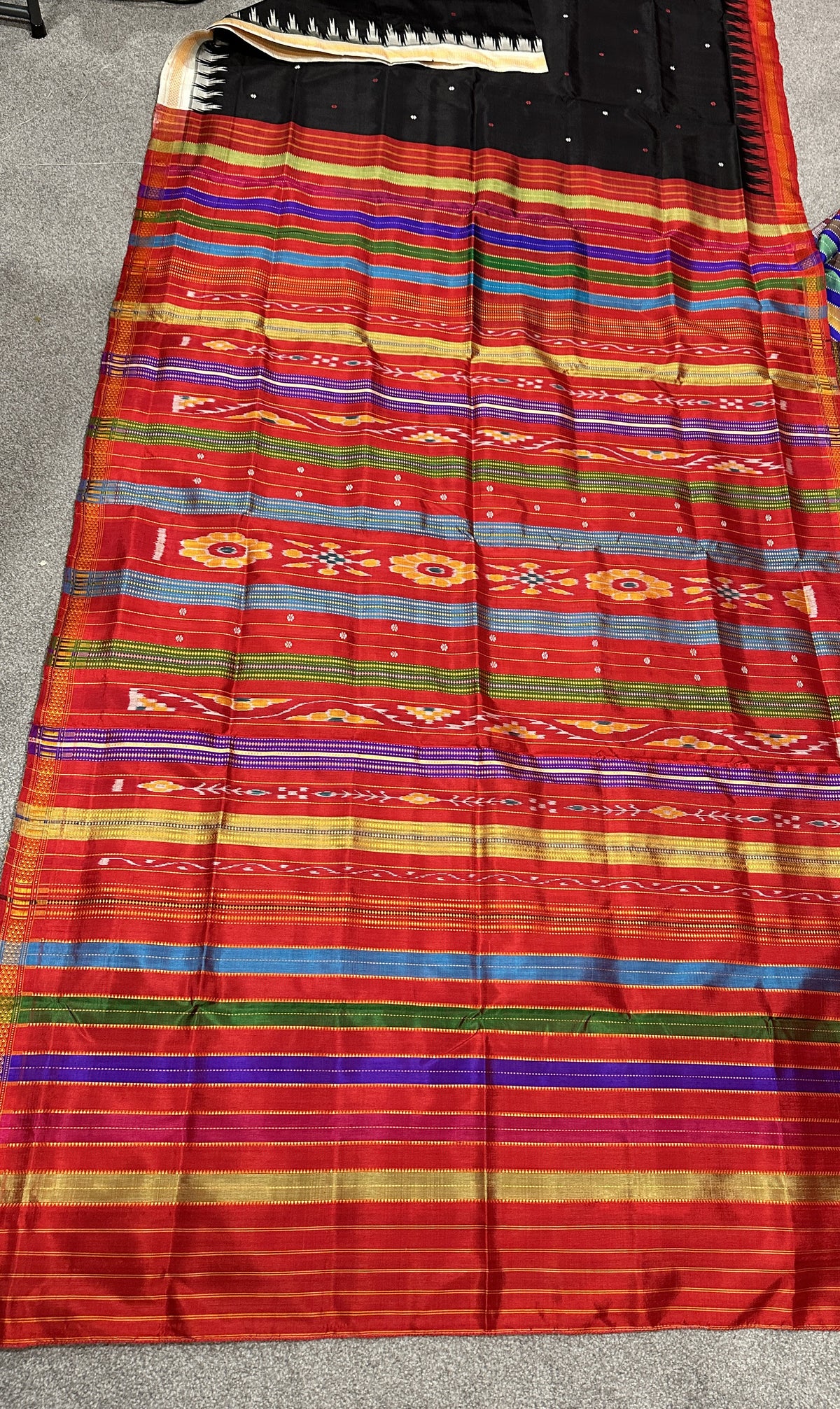 Berhampuri Double Palla Black