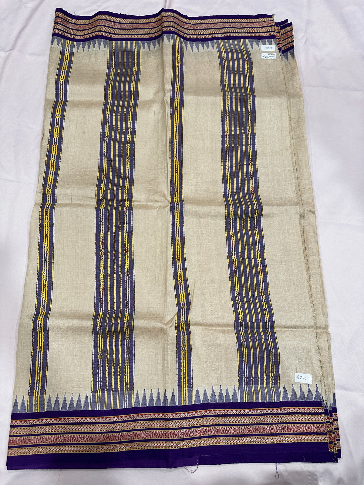 Vidharbha Tussar - Violet Regular Border