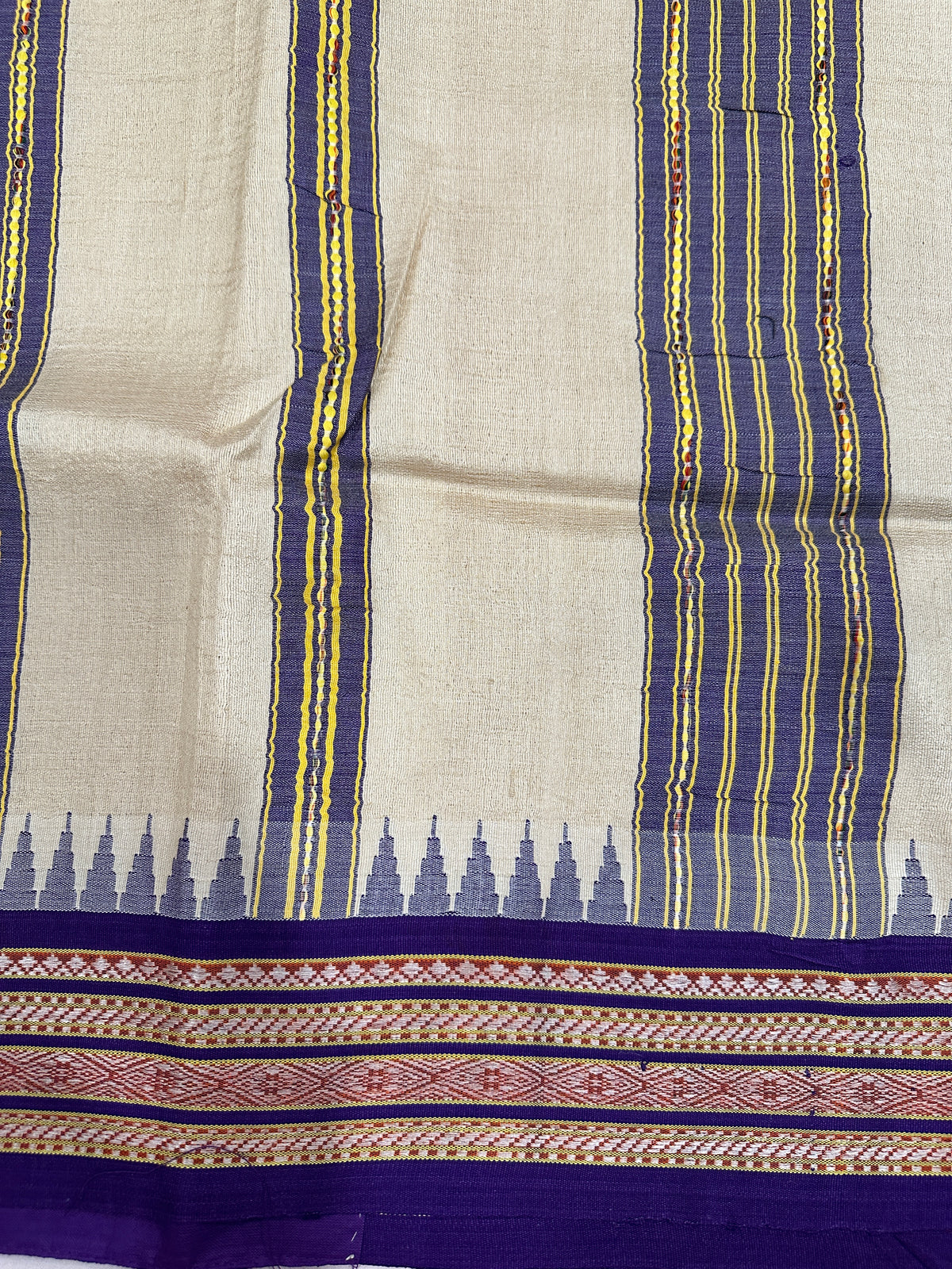 Vidharbha Tussar - Violet Regular Border