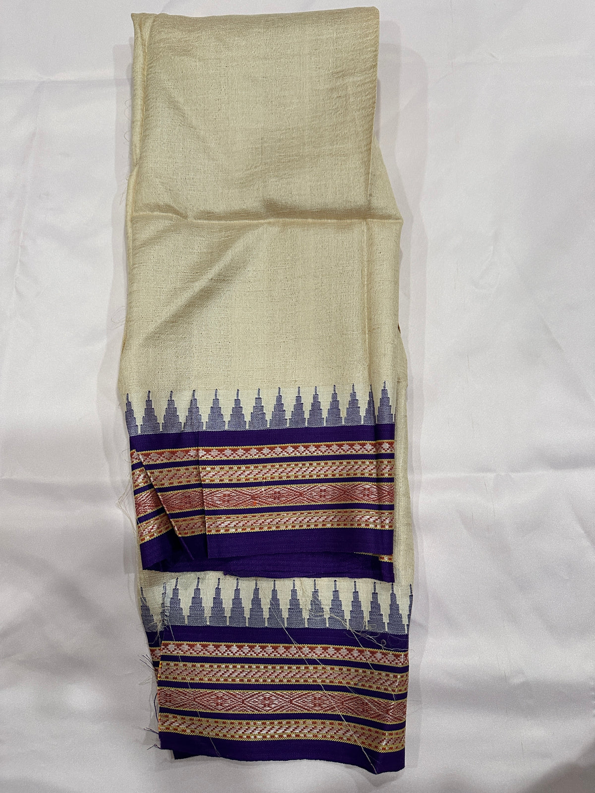 Vidharbha Tussar - Violet Regular Border