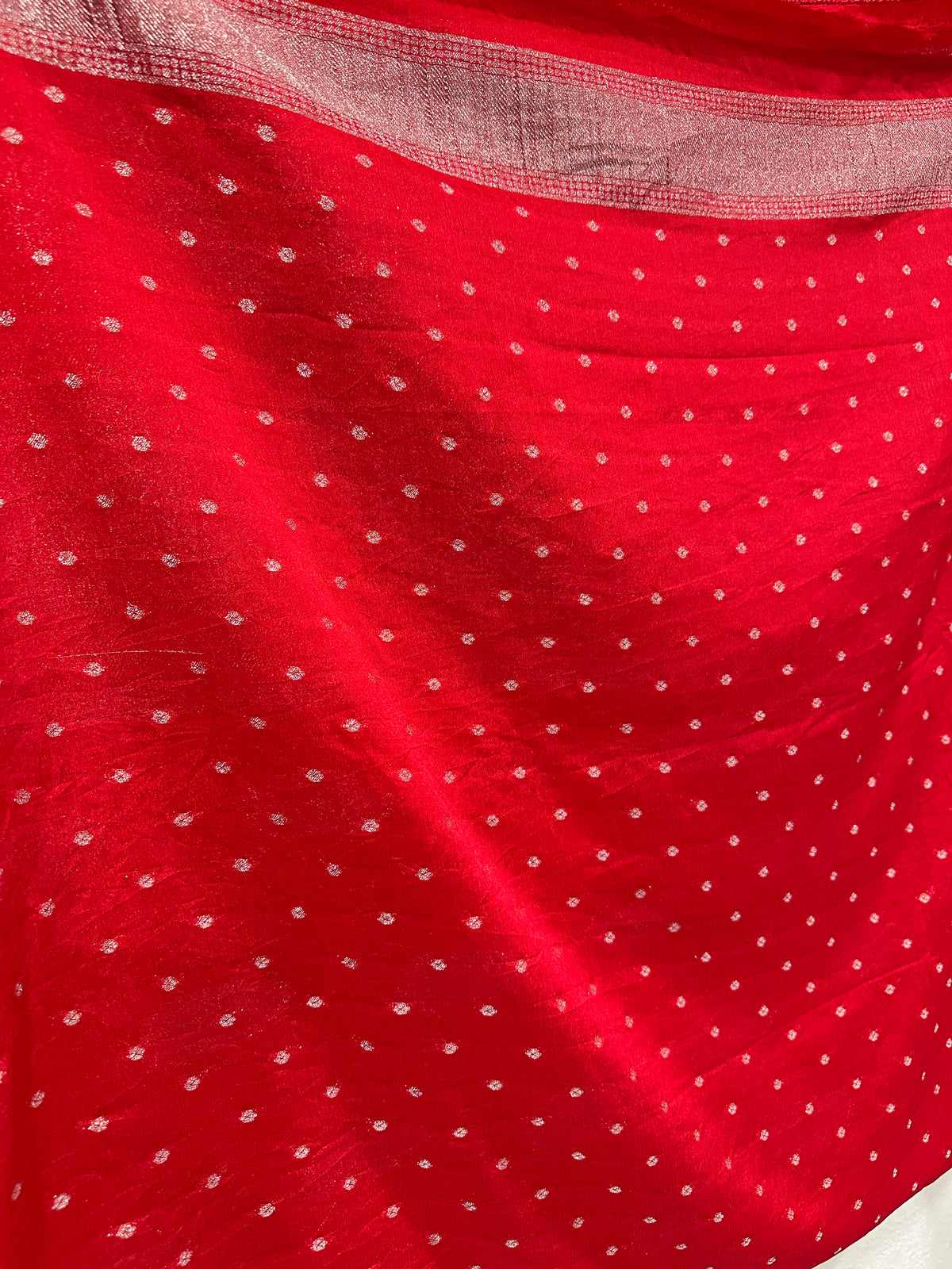 Chiffon Benarasi Style - Red