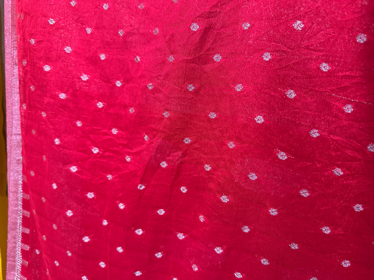 Chiffon Benarasi Style - Red