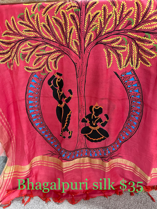 Dupatta Bhagalpuri Silk