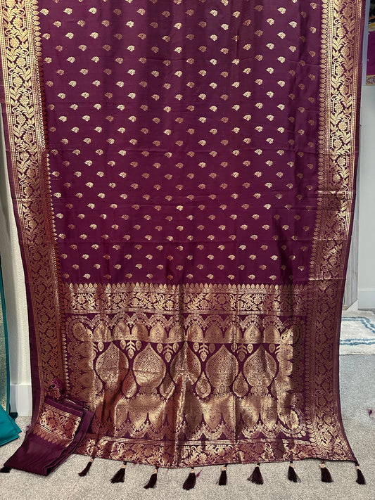 Soft Silk Benarasi Saree - Maroon