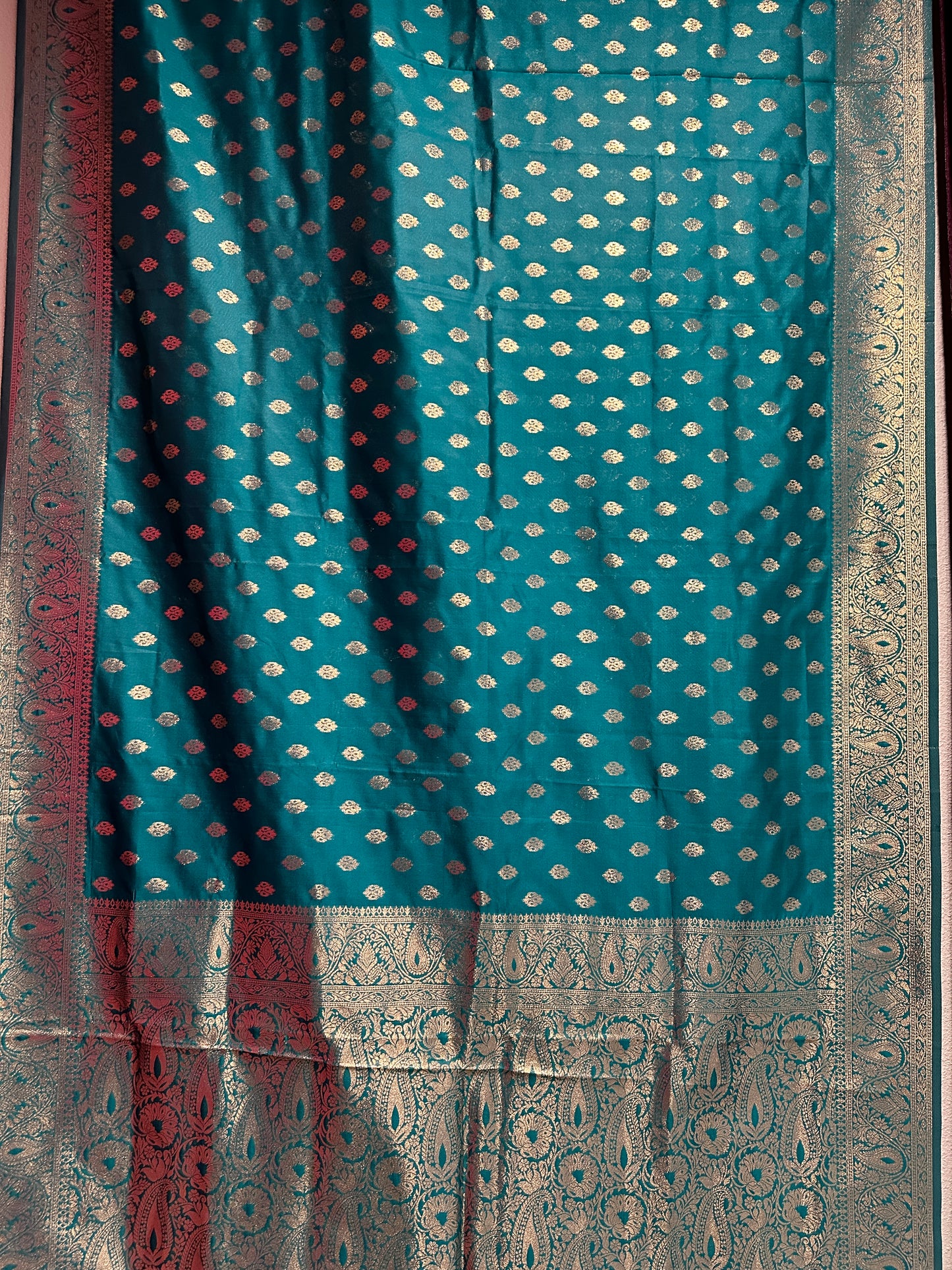 Soft Silk Benarasi Saree - Teal