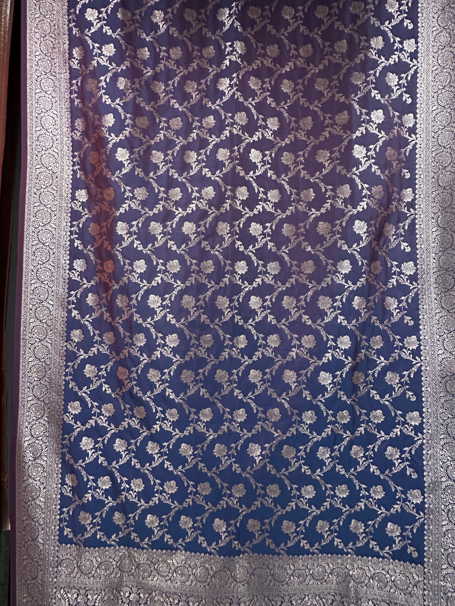 Benarasi Saree Semi Katan - Lavender