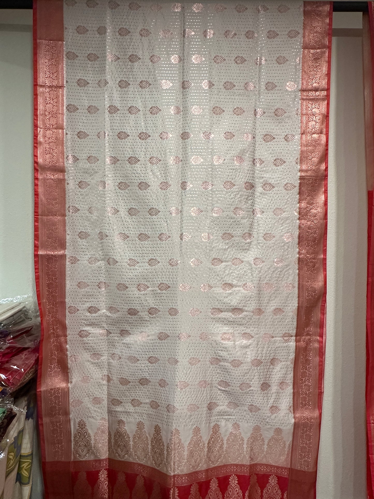 Benarasi Saree  - White