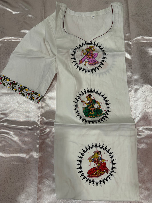 Plus Size - Kurti White