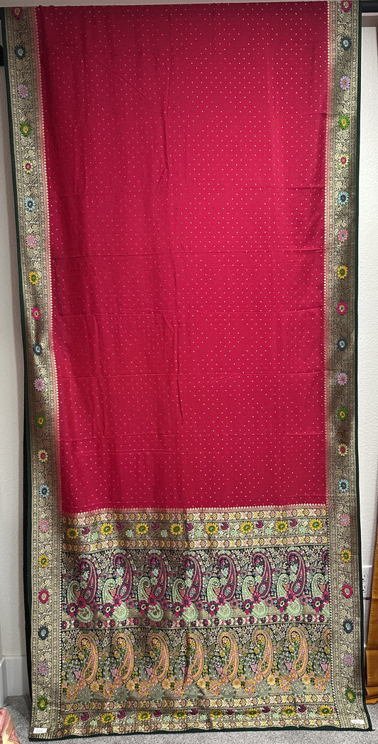 Pure Silk Sarees  - Rani Pink