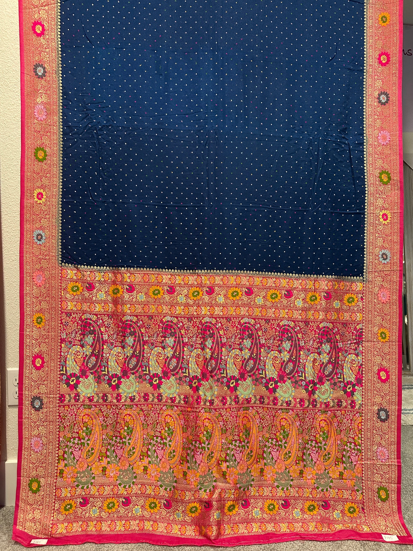 Pure Silk Sarees  - Navy Blue
