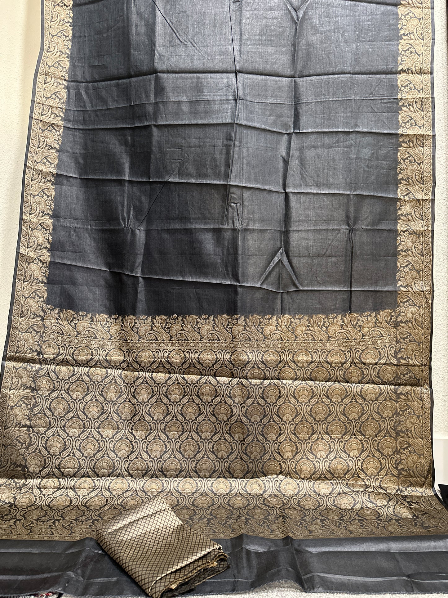 Chhattisgarh Tussar - Metallic Black