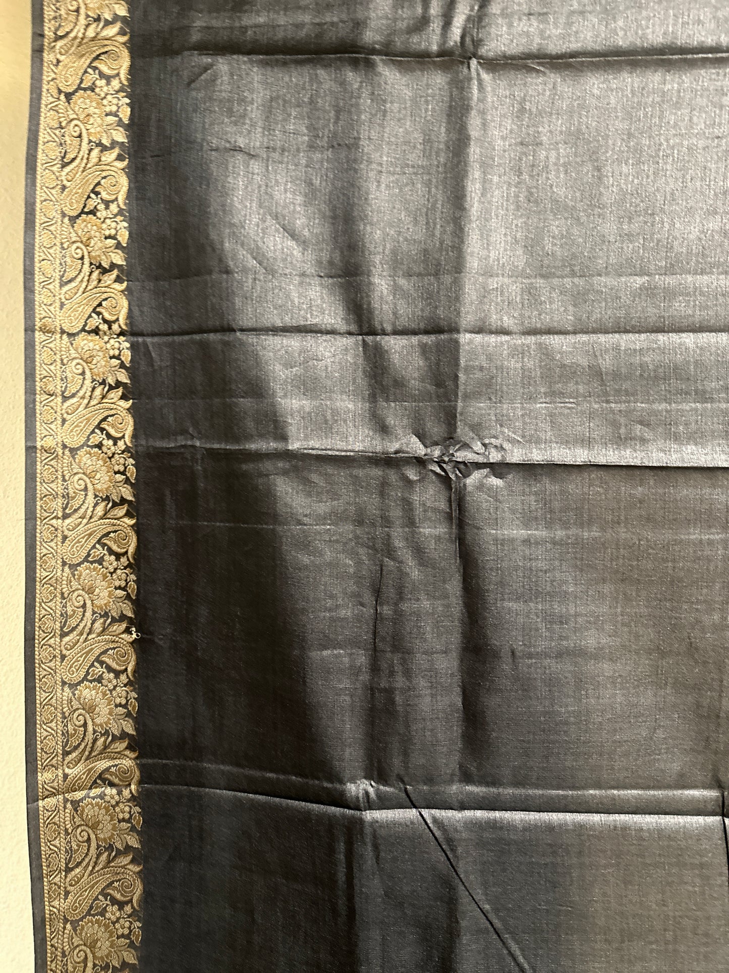 Chhattisgarh Tussar - Metallic Black