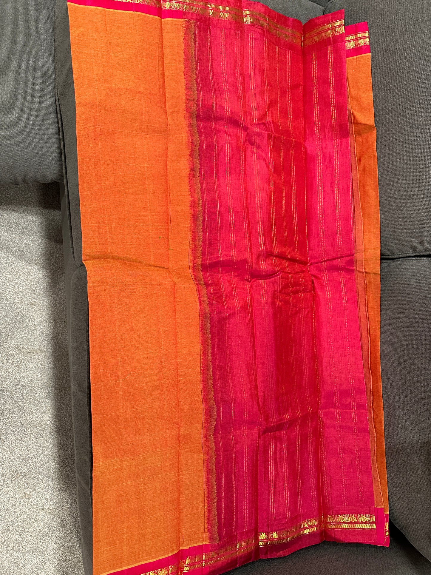 Gadwal Cotton Burnt Orange