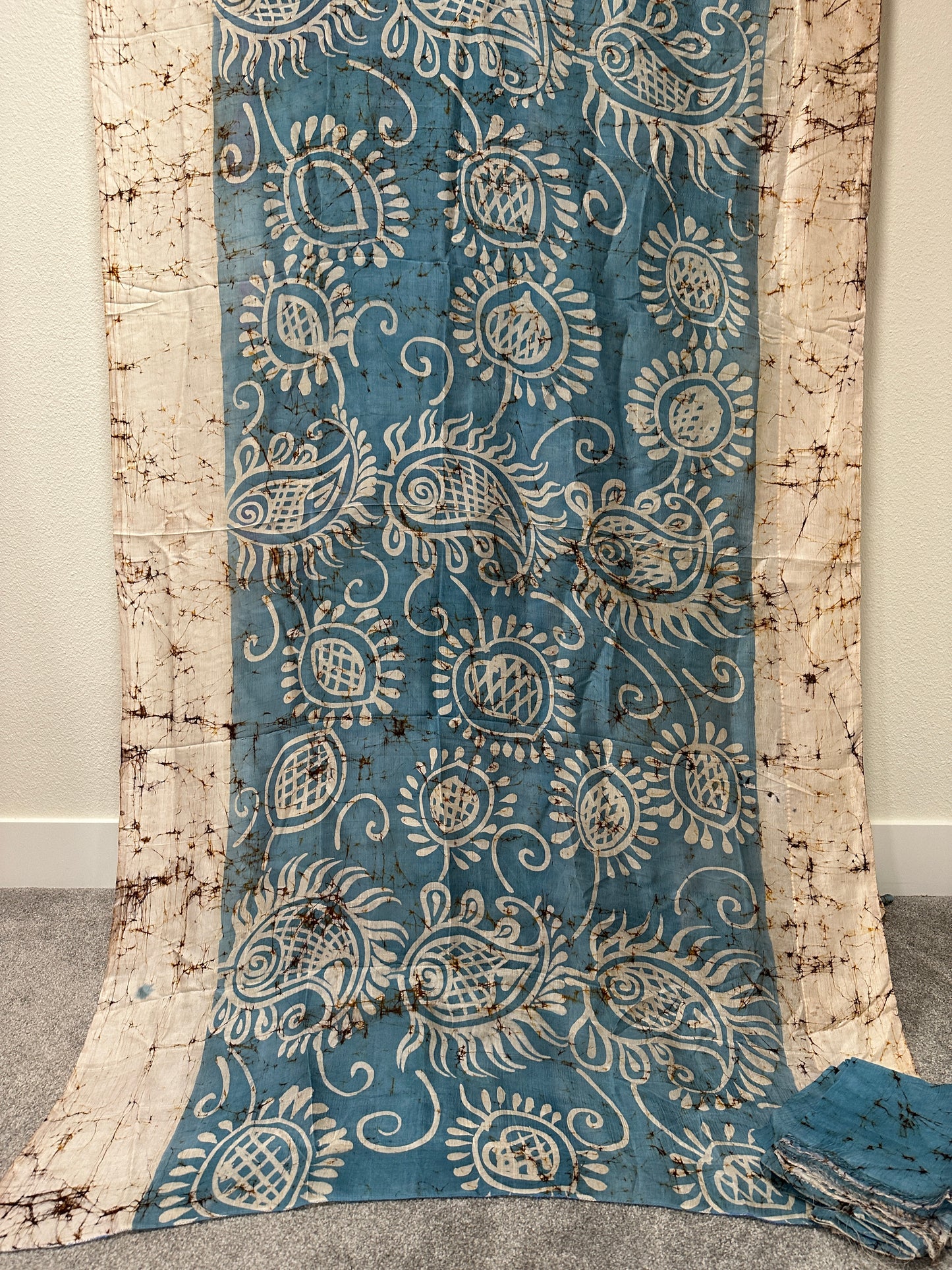 Batik  - Blue Saree