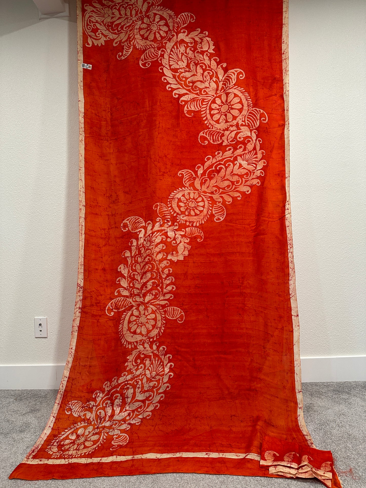 Batik  - Orange Saree