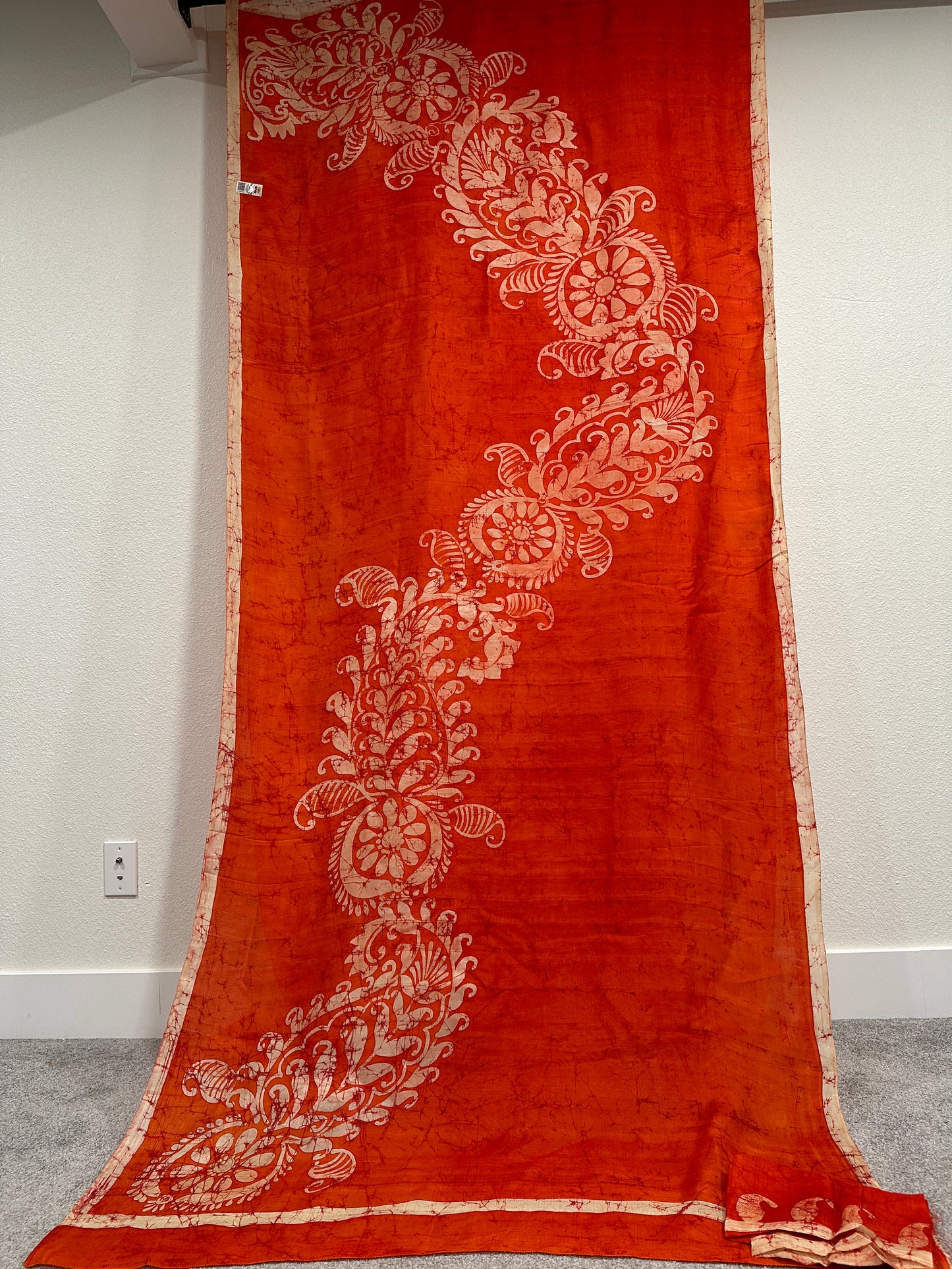 Batik  - Orange Saree