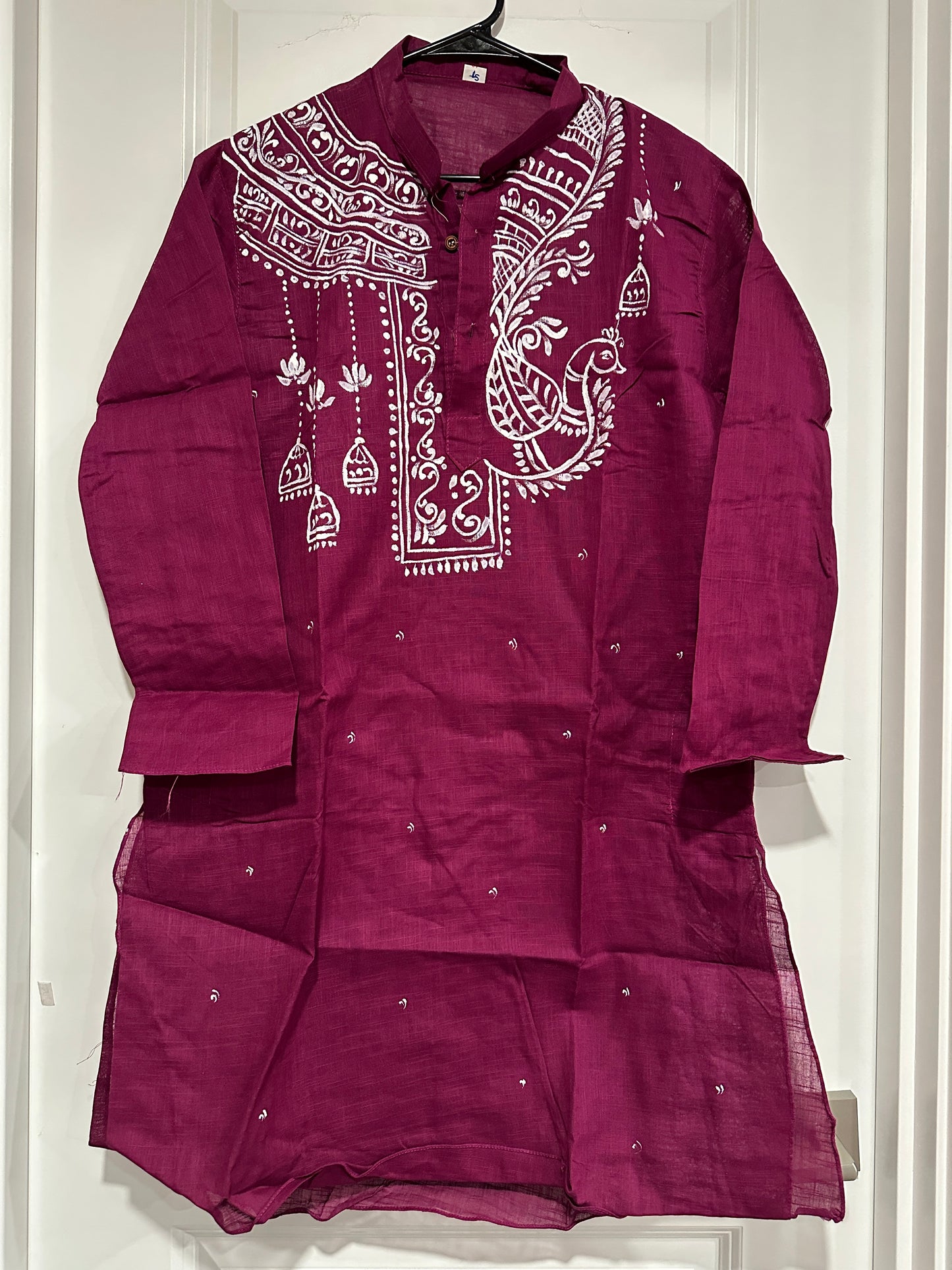 Men's Kurta - Cotton with Bengal Art Work