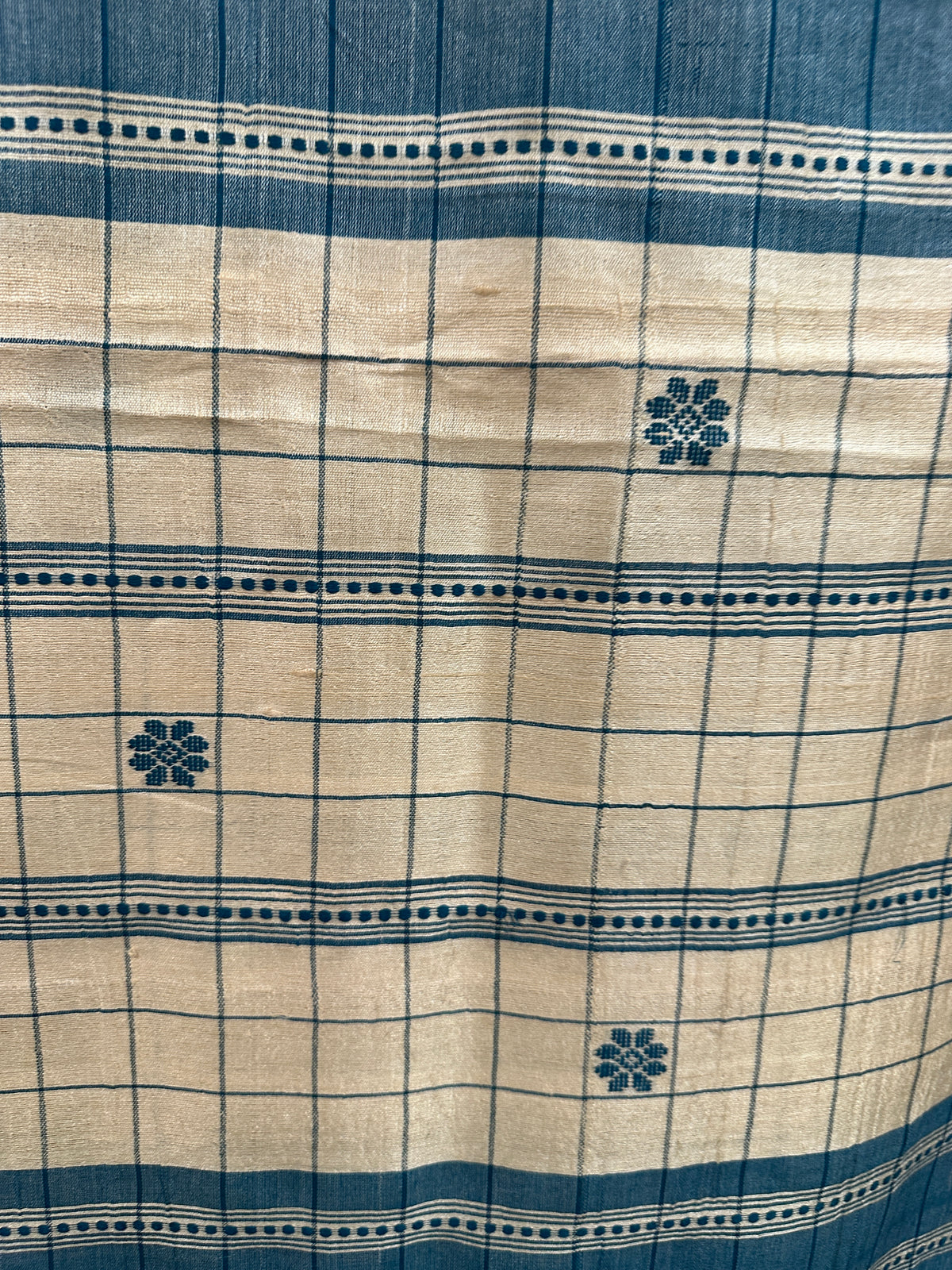 Vidharbha Tussar with Karvati Kinar and Body checks with Minakari Booties