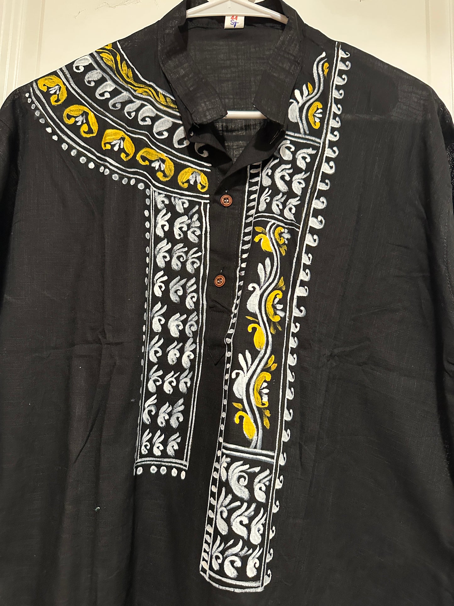 Men's Kurta - Cotton with Bengal Art Work