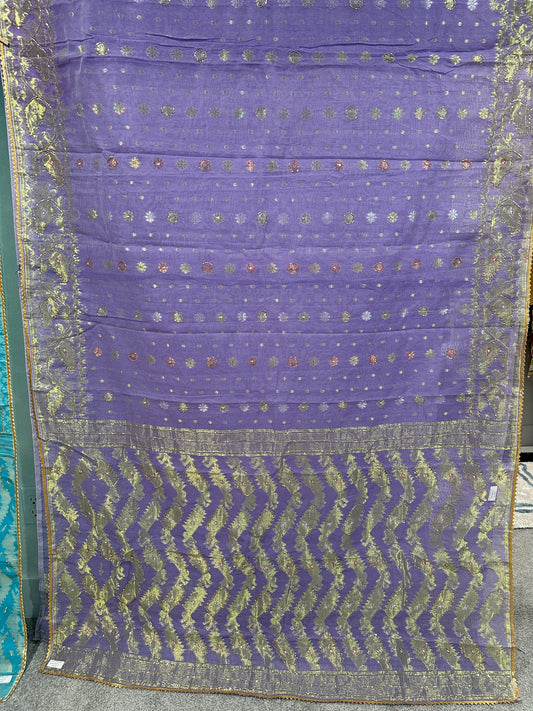 Cut Dana Dhakai in Lavender Color