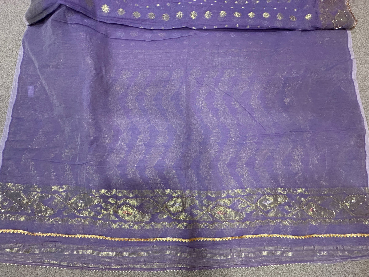 Cut Dana Dhakai in Lavender Color