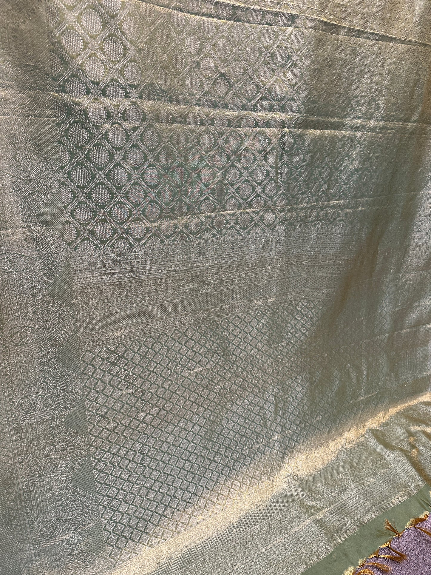 Kanjivaram Saree - Piesta Green