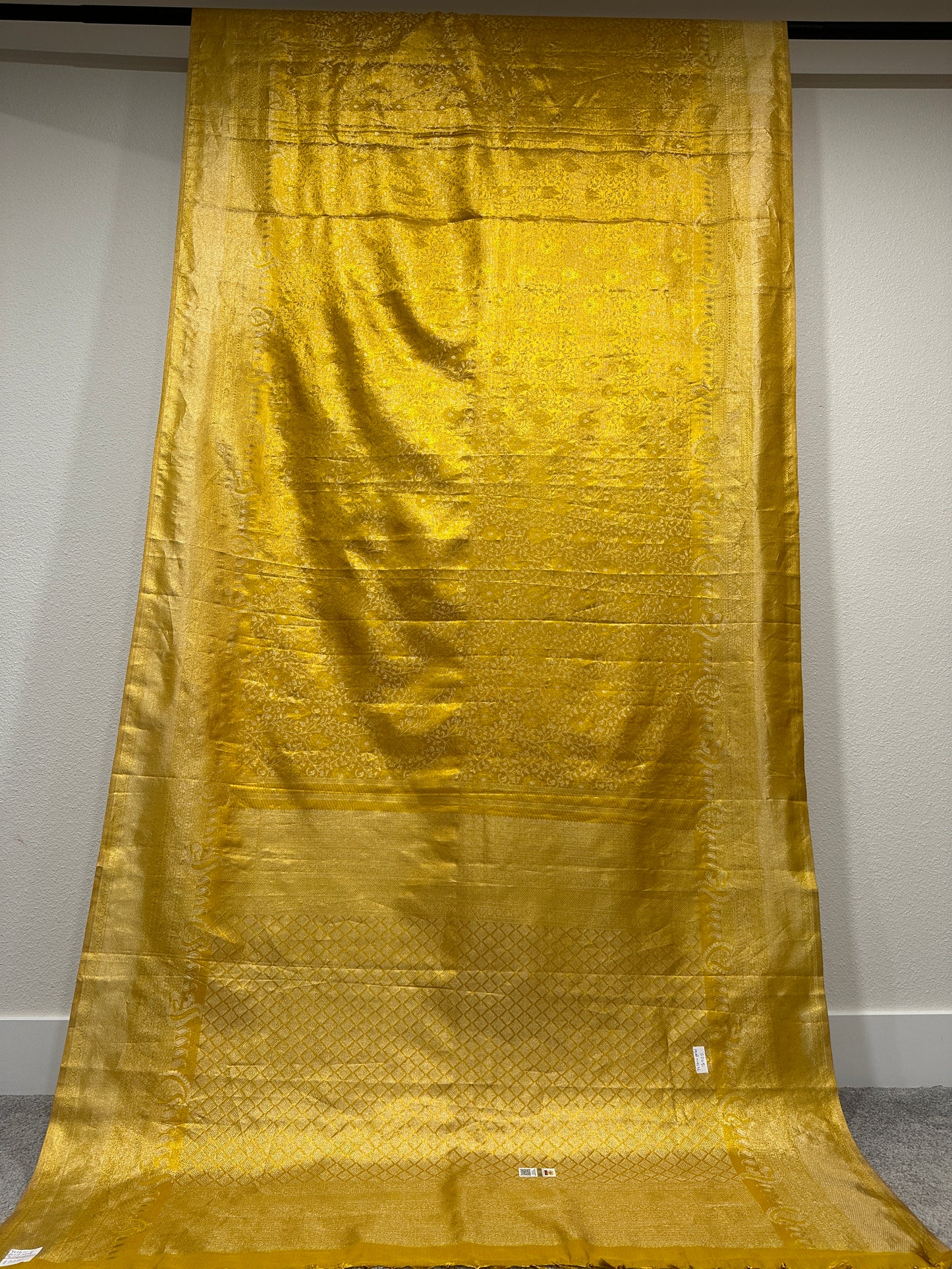 Kanjivaram Saree - Yellow with gold work