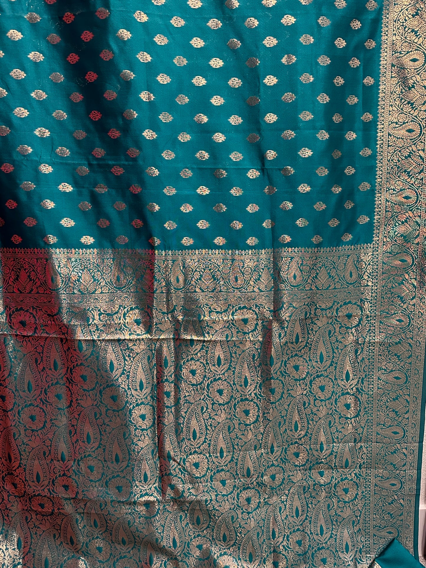 Soft Silk Benarasi Saree - Teal