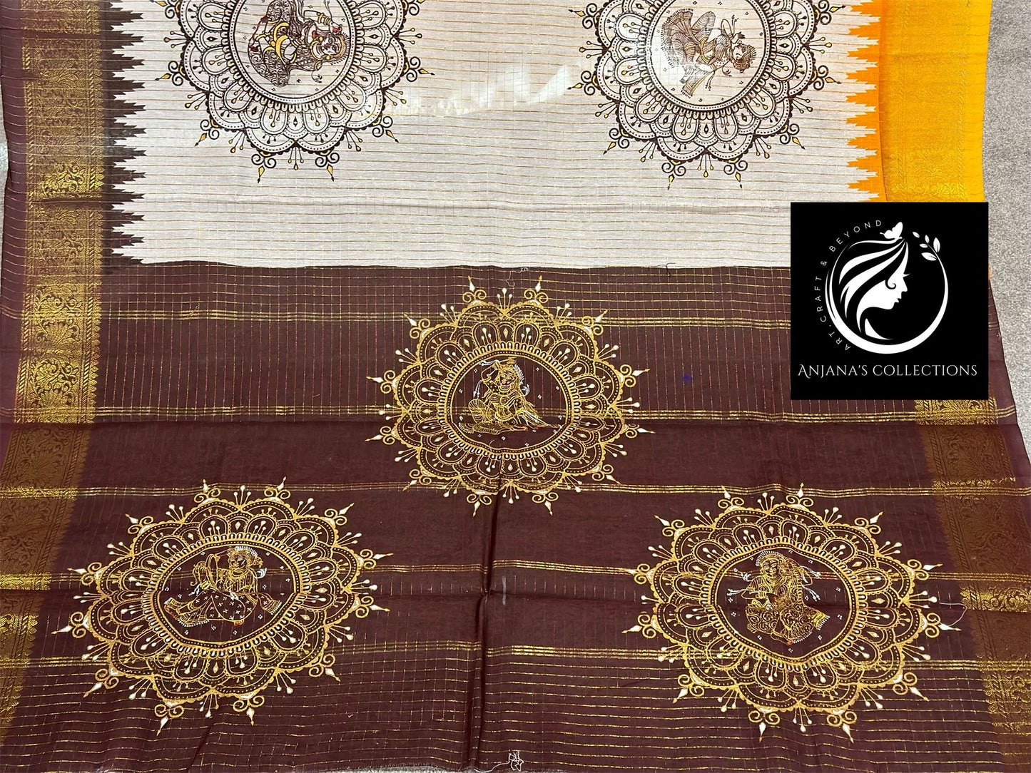 *Pre-Order Only* - Patachitra Saree - Mandala Alpana